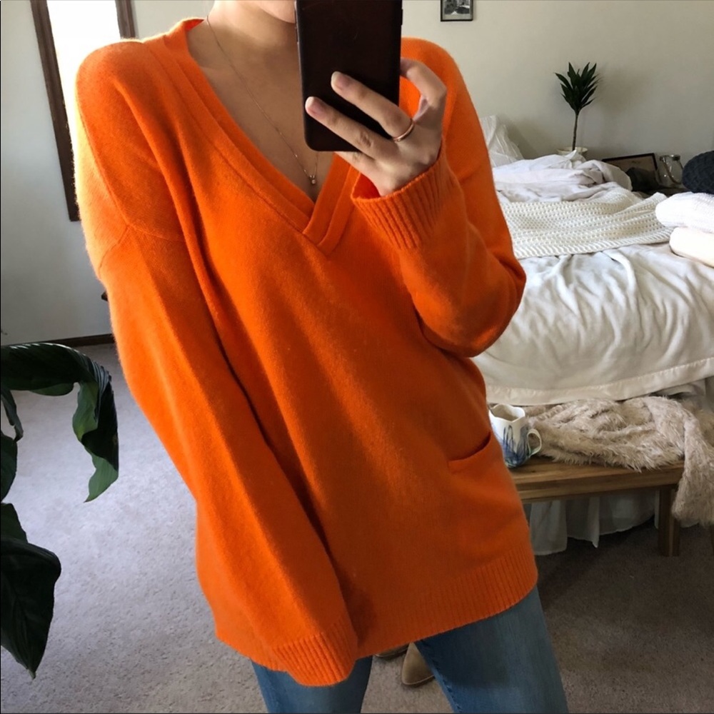 Cashmere orange sweater/tunic